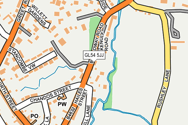 GL54 5JJ map - OS OpenMap – Local (Ordnance Survey)