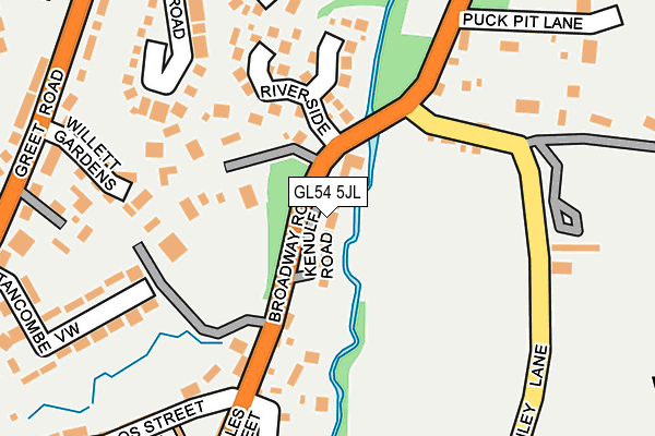 GL54 5JL map - OS OpenMap – Local (Ordnance Survey)