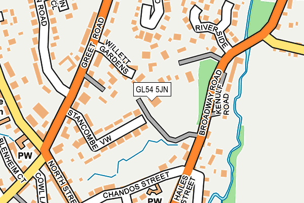 GL54 5JN map - OS OpenMap – Local (Ordnance Survey)