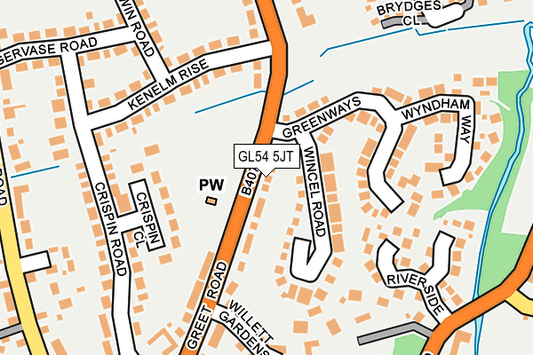 GL54 5JT map - OS OpenMap – Local (Ordnance Survey)