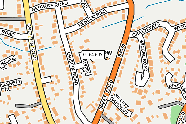 GL54 5JY map - OS OpenMap – Local (Ordnance Survey)