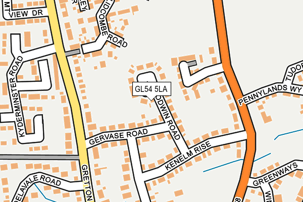 GL54 5LA map - OS OpenMap – Local (Ordnance Survey)