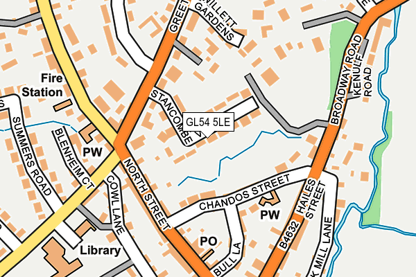 GL54 5LE map - OS OpenMap – Local (Ordnance Survey)