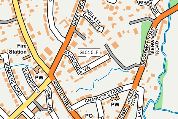 GL54 5LF map - OS OpenMap – Local (Ordnance Survey)
