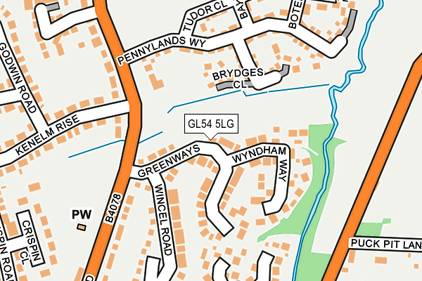 GL54 5LG map - OS OpenMap – Local (Ordnance Survey)