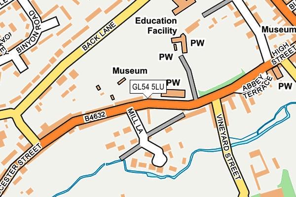 GL54 5LU map - OS OpenMap – Local (Ordnance Survey)