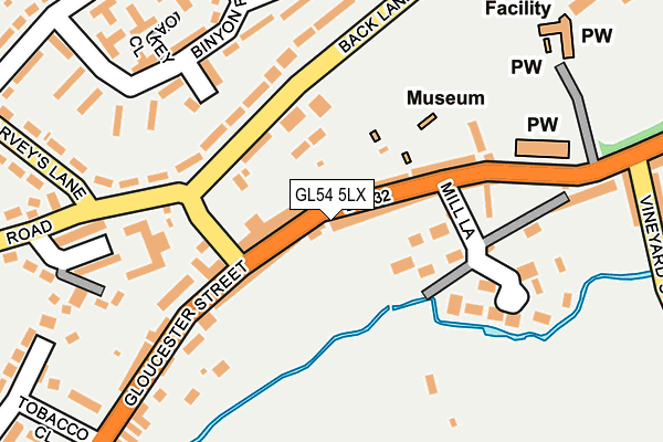 GL54 5LX map - OS OpenMap – Local (Ordnance Survey)