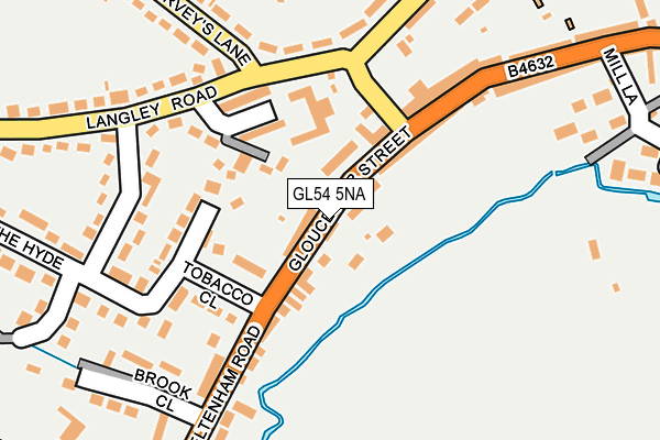 GL54 5NA map - OS OpenMap – Local (Ordnance Survey)