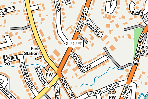 GL54 5PT map - OS OpenMap – Local (Ordnance Survey)
