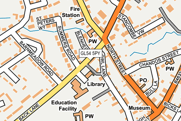 GL54 5PY map - OS OpenMap – Local (Ordnance Survey)