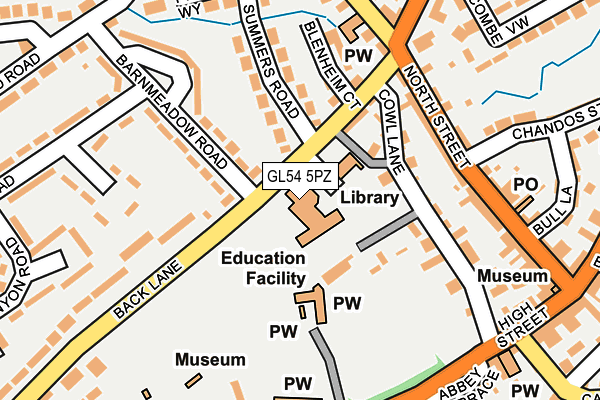 GL54 5PZ map - OS OpenMap – Local (Ordnance Survey)