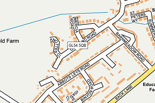 GL54 5QB map - OS OpenMap – Local (Ordnance Survey)