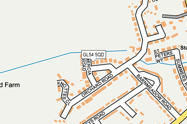 GL54 5QD map - OS OpenMap – Local (Ordnance Survey)