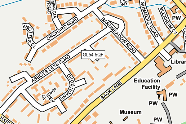 GL54 5QF map - OS OpenMap – Local (Ordnance Survey)