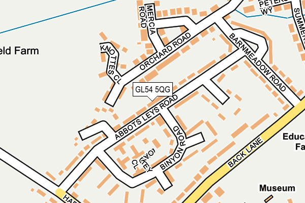 GL54 5QG map - OS OpenMap – Local (Ordnance Survey)