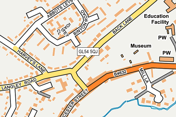 GL54 5QJ map - OS OpenMap – Local (Ordnance Survey)