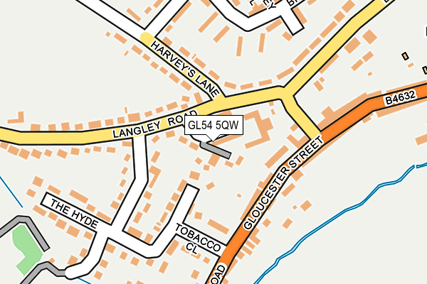 GL54 5QW map - OS OpenMap – Local (Ordnance Survey)