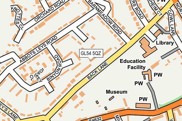 GL54 5QZ map - OS OpenMap – Local (Ordnance Survey)