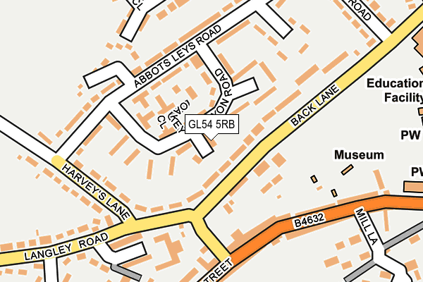 GL54 5RB map - OS OpenMap – Local (Ordnance Survey)