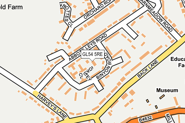 GL54 5RE map - OS OpenMap – Local (Ordnance Survey)