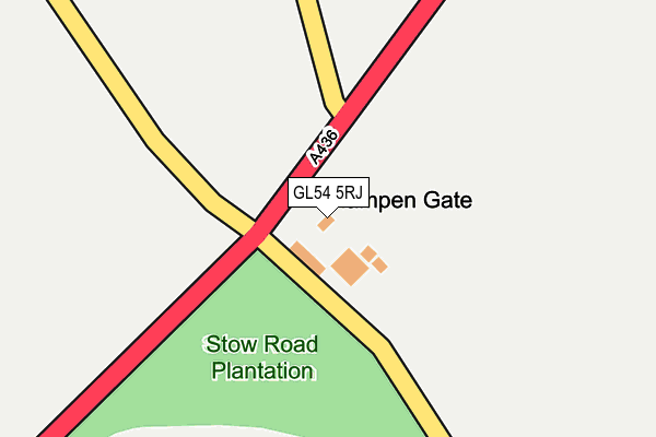 GL54 5RJ map - OS OpenMap – Local (Ordnance Survey)