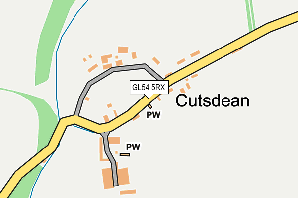 GL54 5RX map - OS OpenMap – Local (Ordnance Survey)