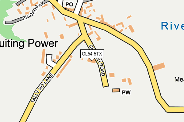 GL54 5TX map - OS OpenMap – Local (Ordnance Survey)