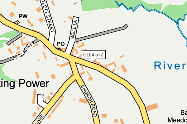 GL54 5TZ map - OS OpenMap – Local (Ordnance Survey)