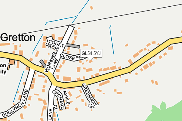 GL54 5YJ map - OS OpenMap – Local (Ordnance Survey)