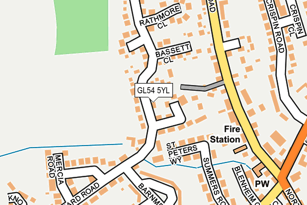 GL54 5YL map - OS OpenMap – Local (Ordnance Survey)