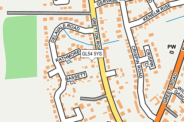 GL54 5YS map - OS OpenMap – Local (Ordnance Survey)