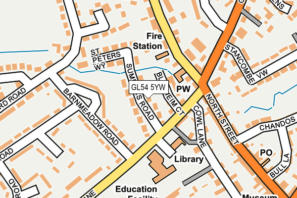 GL54 5YW map - OS OpenMap – Local (Ordnance Survey)