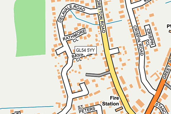 GL54 5YY map - OS OpenMap – Local (Ordnance Survey)