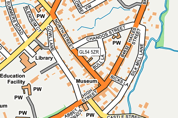 GL54 5ZR map - OS OpenMap – Local (Ordnance Survey)
