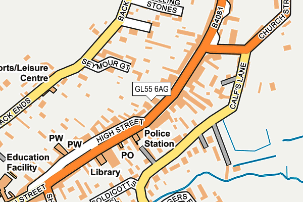 GL55 6AG map - OS OpenMap – Local (Ordnance Survey)