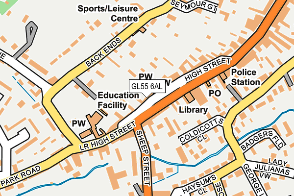 GL55 6AL map - OS OpenMap – Local (Ordnance Survey)