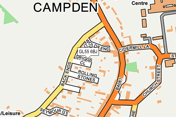 GL55 6BJ map - OS OpenMap – Local (Ordnance Survey)