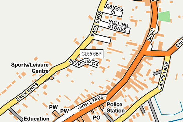 GL55 6BP map - OS OpenMap – Local (Ordnance Survey)