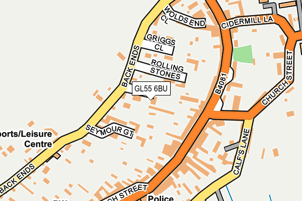 GL55 6BU map - OS OpenMap – Local (Ordnance Survey)