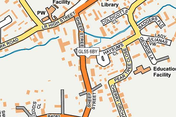 GL55 6BY map - OS OpenMap – Local (Ordnance Survey)