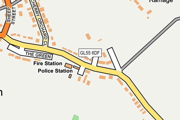GL55 6DF map - OS OpenMap – Local (Ordnance Survey)