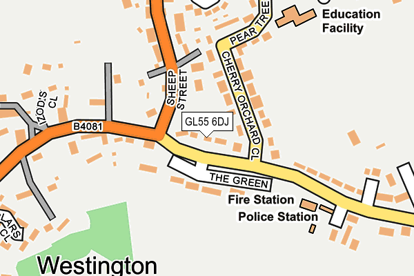 GL55 6DJ map - OS OpenMap – Local (Ordnance Survey)