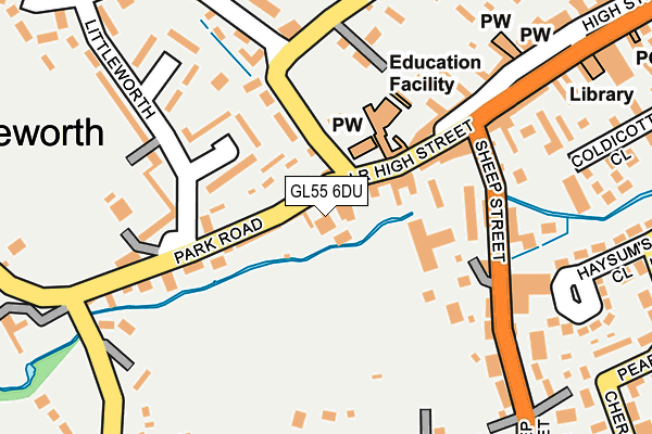 GL55 6DU map - OS OpenMap – Local (Ordnance Survey)