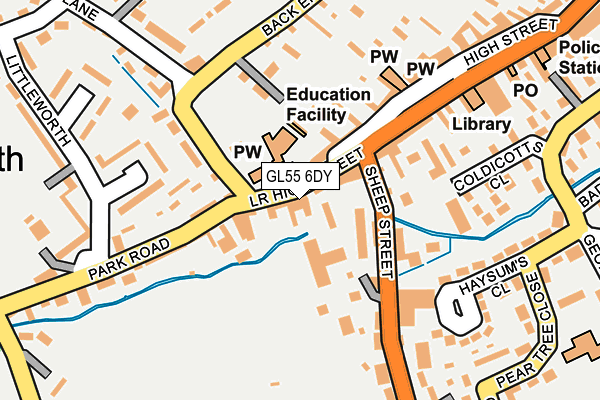GL55 6DY map - OS OpenMap – Local (Ordnance Survey)