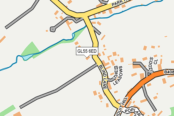 GL55 6ED map - OS OpenMap – Local (Ordnance Survey)