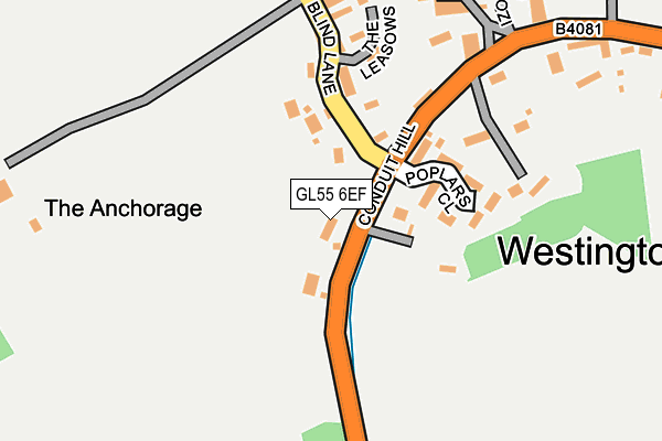 GL55 6EF map - OS OpenMap – Local (Ordnance Survey)