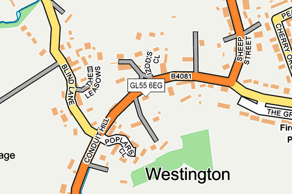 GL55 6EG map - OS OpenMap – Local (Ordnance Survey)