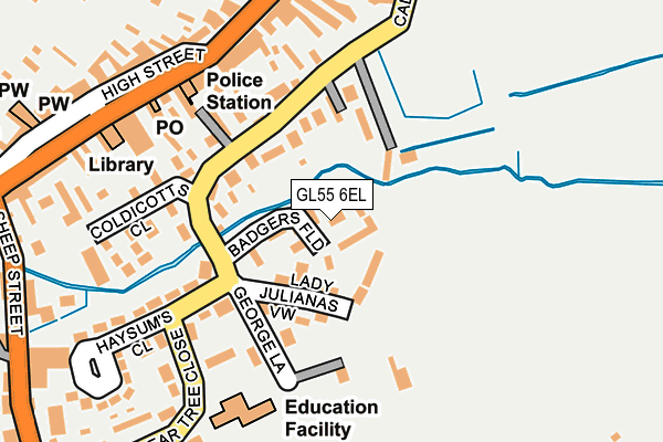 GL55 6EL map - OS OpenMap – Local (Ordnance Survey)