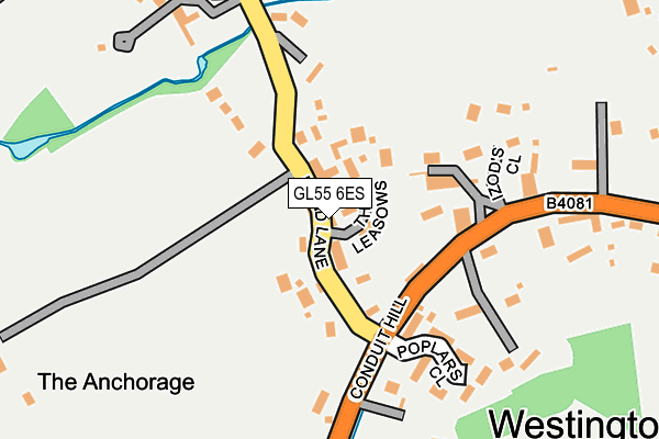 GL55 6ES map - OS OpenMap – Local (Ordnance Survey)