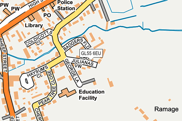 GL55 6EU map - OS OpenMap – Local (Ordnance Survey)